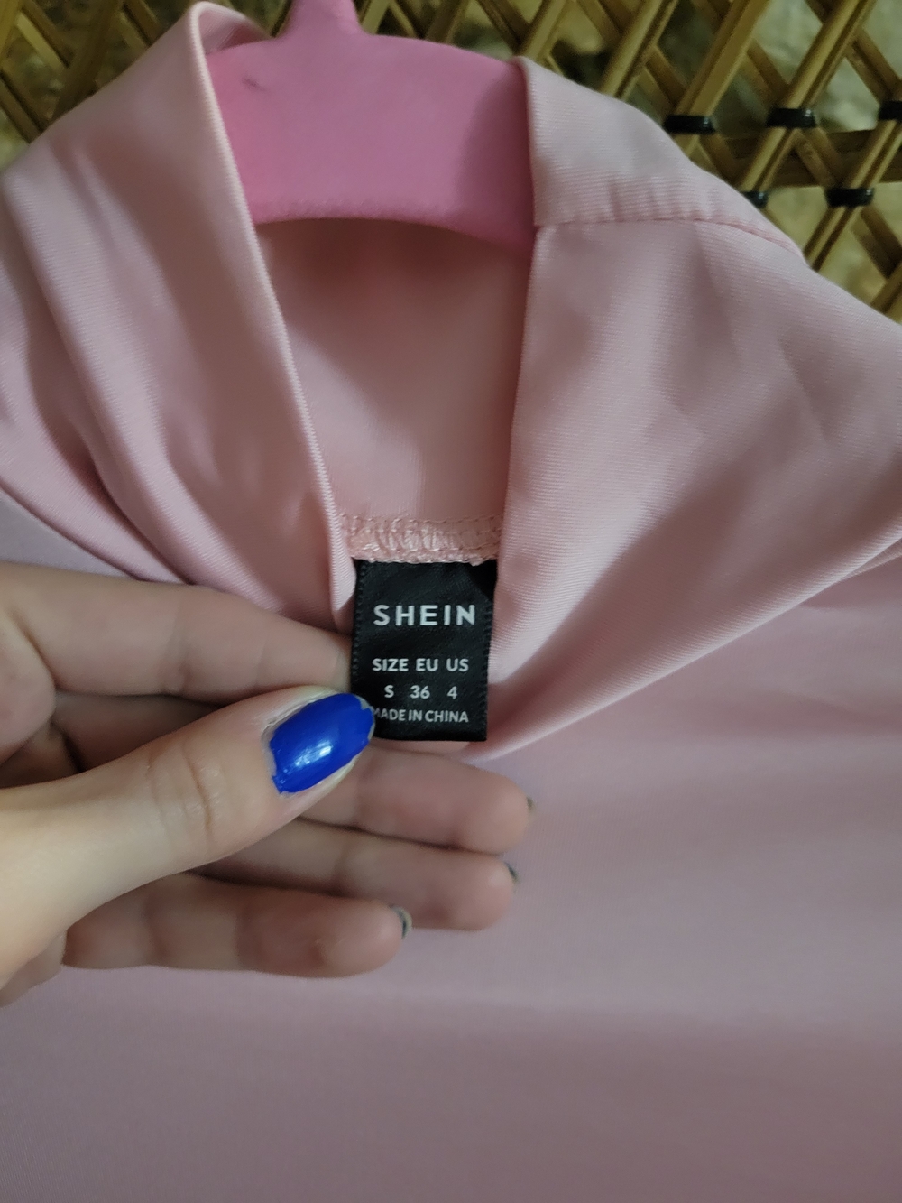 SHEIN Light Pink Long-Sleeve Mock Neck Top - Picture 3 of 4